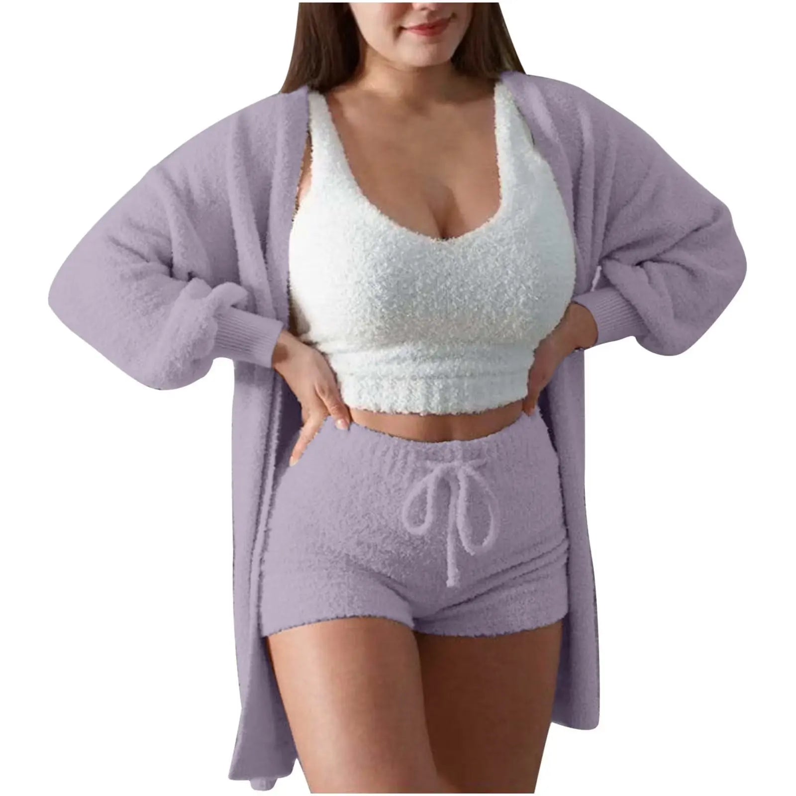 Fashion Plush 3-Piece Women's Loungewear Set Hypes Inventory