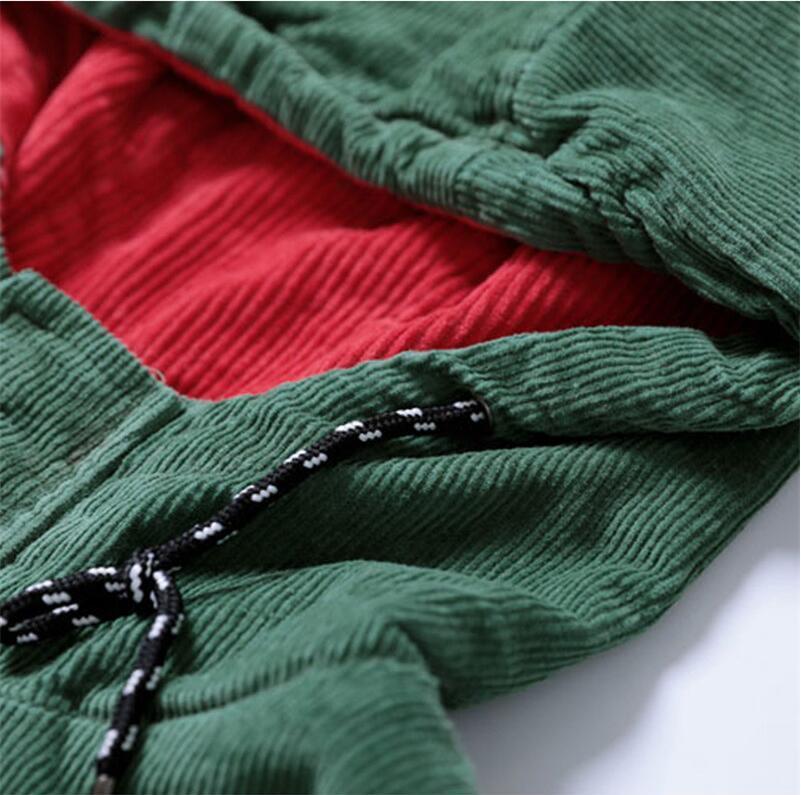 Oversized Corduroy Patchwork Jacket – Women’s Warm Winter & Autumn Outerwear