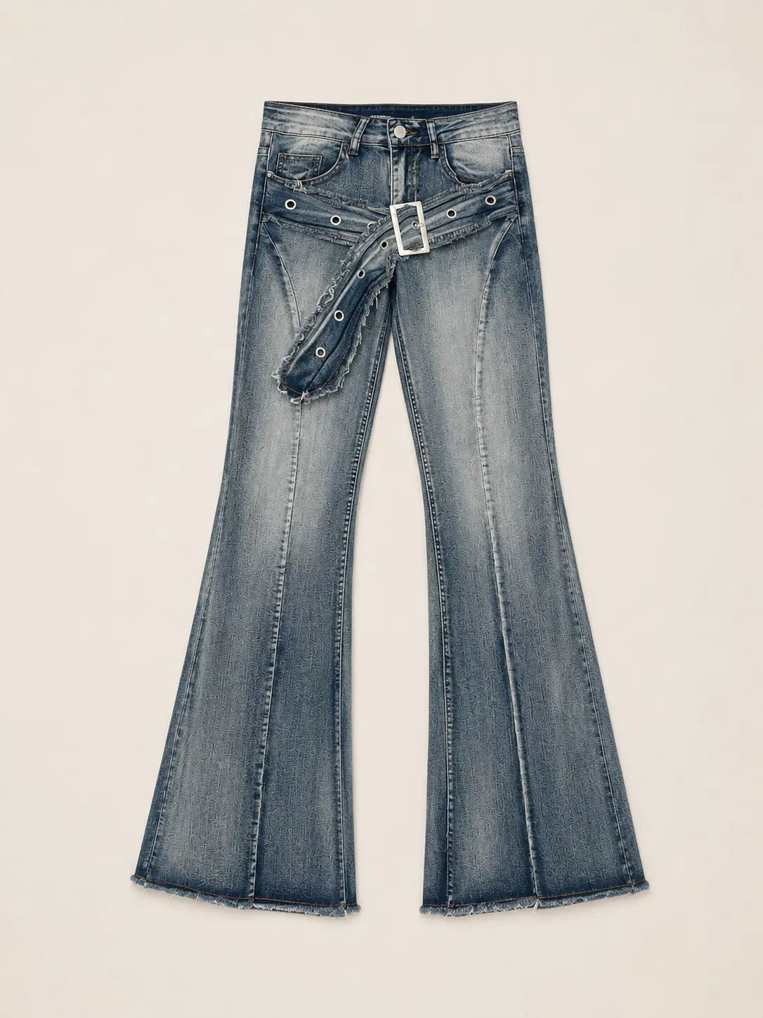 High Waisted Flared Jeans 70s Style | Flairé™ Retro Bell Bottom Denim Hypes Inventory