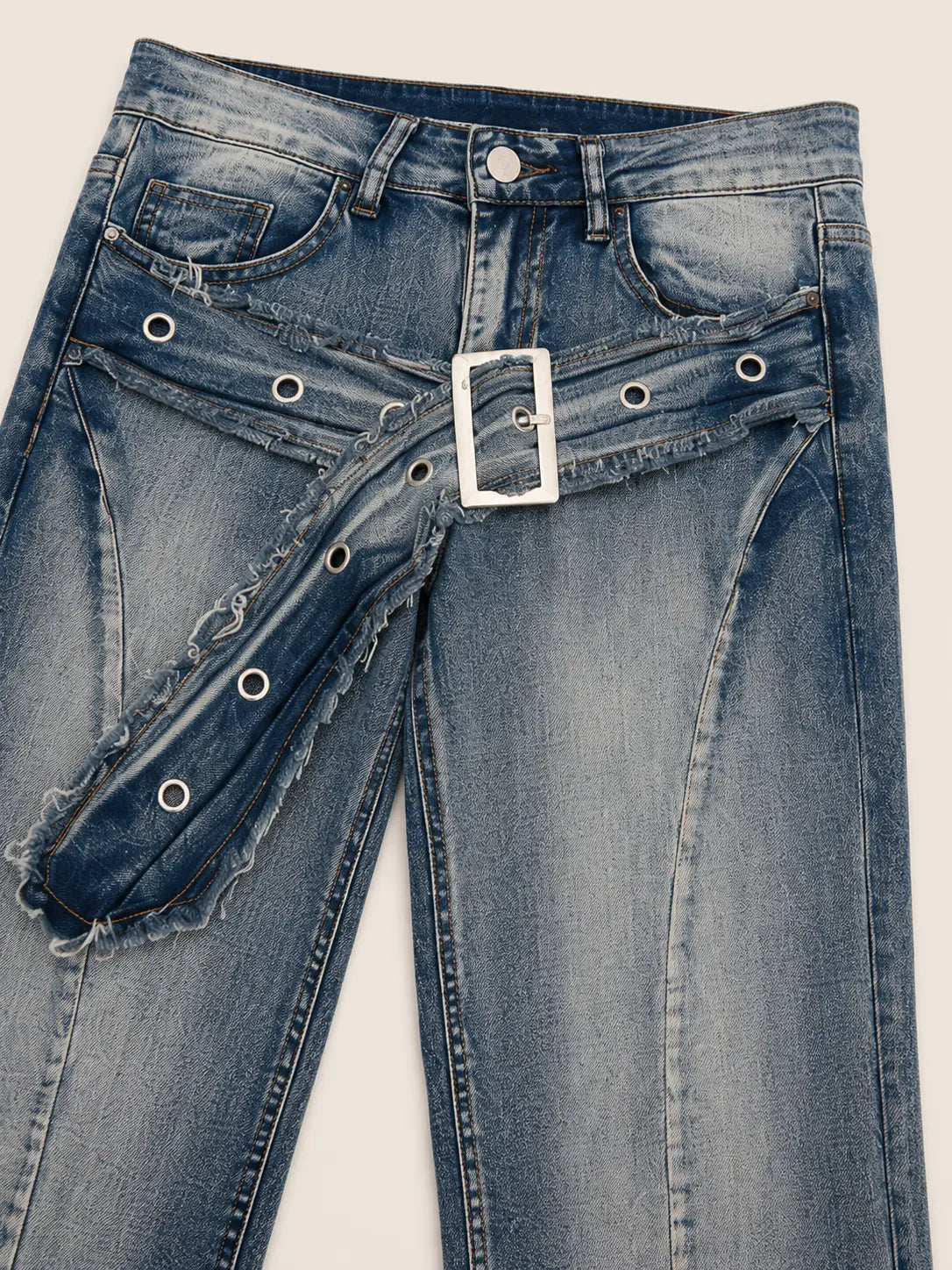 High Waisted Flared Jeans 70s Style | Flairé™ Retro Bell Bottom Denim Hypes Inventory