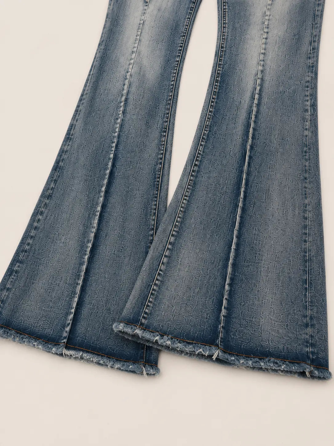 High Waisted Flared Jeans 70s Style | Flairé™ Retro Bell Bottom Denim Hypes Inventory