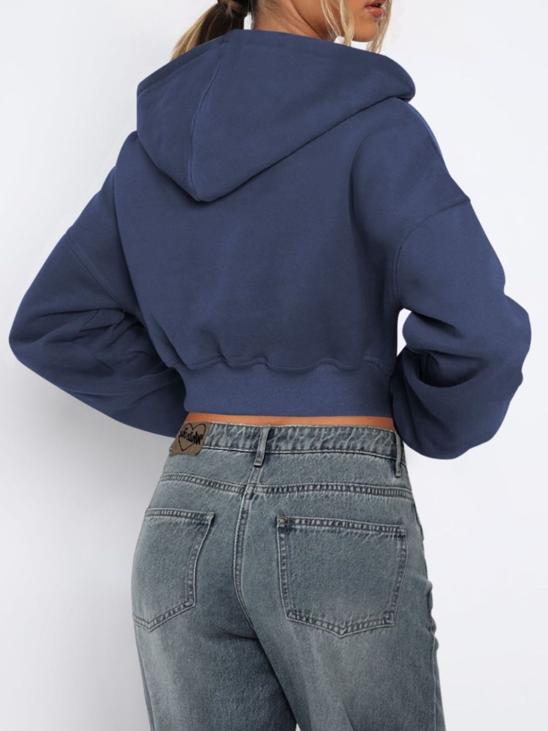Hooded Cropped Jacket | Zip Up Long Sleeve Jacket Wild and Free Boutique