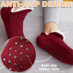 Winter Woolen Socks – Cozy Sherpa-Lined Anti-Slip Indoor Warm Socks for Women & Men