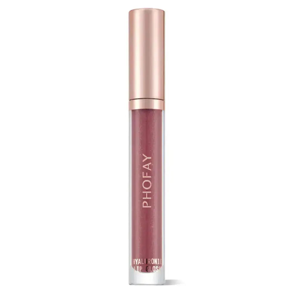 Hypes Inventory PHOFAY Hydrating Hyaluronic Lip Gloss in clear tube showing glossy finish and applicator wand.