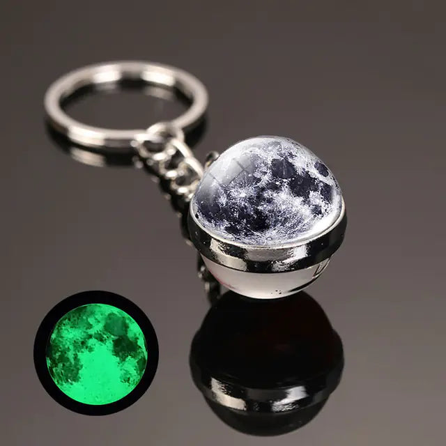 Glow In The Dark Planet Keychain - Solar System Design