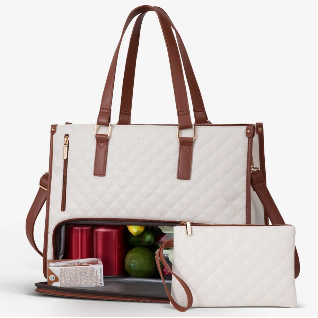 Insulated Lunch & Laptop Bag – Stylish 2-in-1 Work & Travel Tote