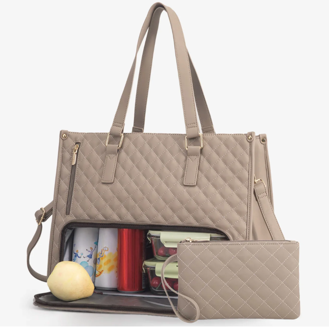 Insulated Lunch & Laptop Bag – Stylish 2-in-1 Work & Travel Tote
