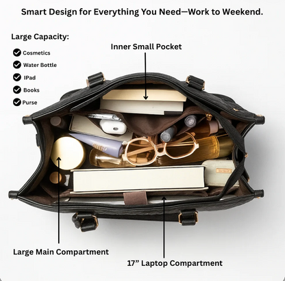 Insulated Lunch & Laptop Bag – Stylish 2-in-1 Work & Travel Tote