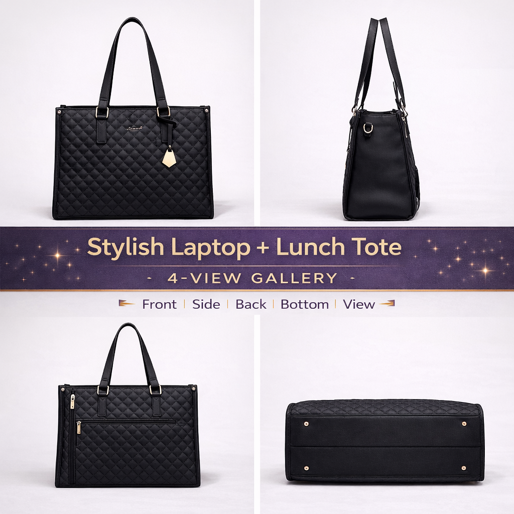 Insulated Lunch & Laptop Bag – Stylish 2-in-1 Work & Travel Tote