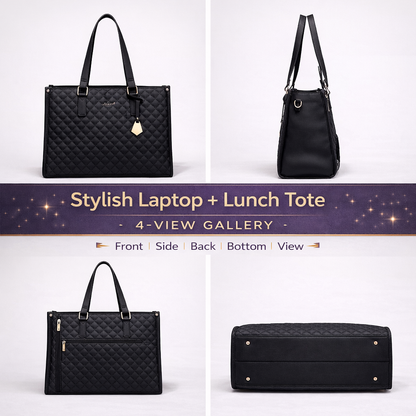 Insulated Lunch & Laptop Bag – Stylish 2-in-1 Work & Travel Tote