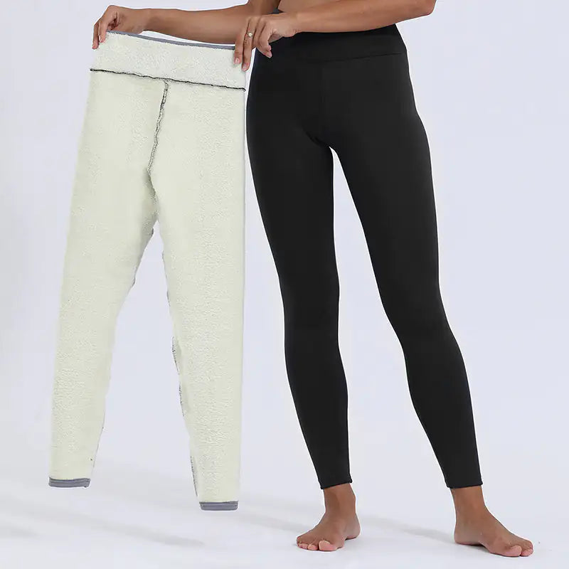 Women’s Thick High-Waisted Leggings | Slim Fit Cropped Pants with Hip-Lifting Design