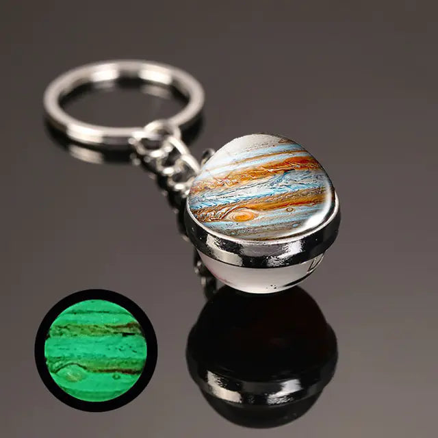 Glow In The Dark Planet Keychain - Solar System Design