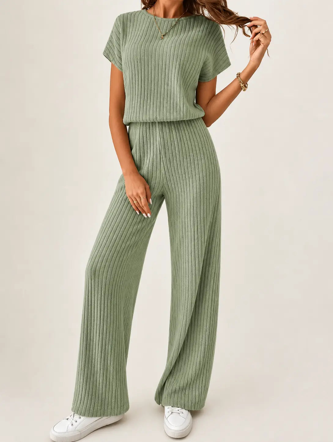 Bean Green Cozy Knit Lounge Set