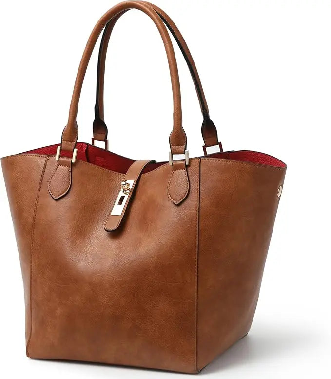 Large Work Tote Bag for Women – Vegan Leather Shoulder Handbag Hypes Inventory