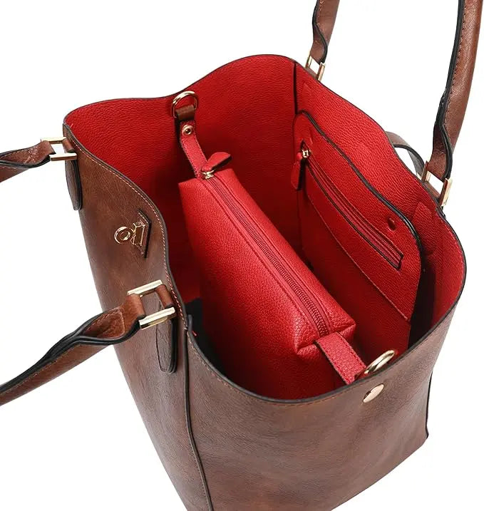 Large Work Tote Bag for Women – Vegan Leather Shoulder Handbag Hypes Inventory