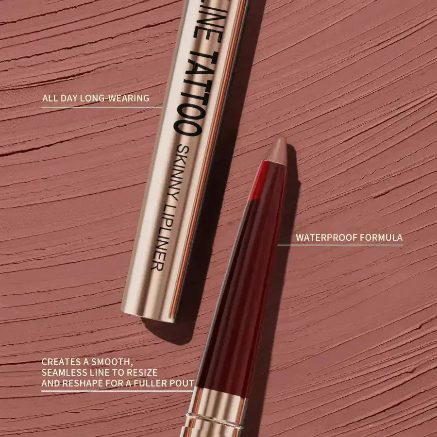 Waterproof long-lasting Lip Liner Pencil by PHOFAY in black, with a sleek design and twist-up mechanism for precise application.