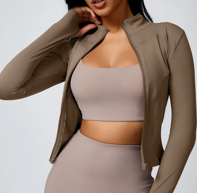 Women's Zipper Long-sleeved Sports Jacket
