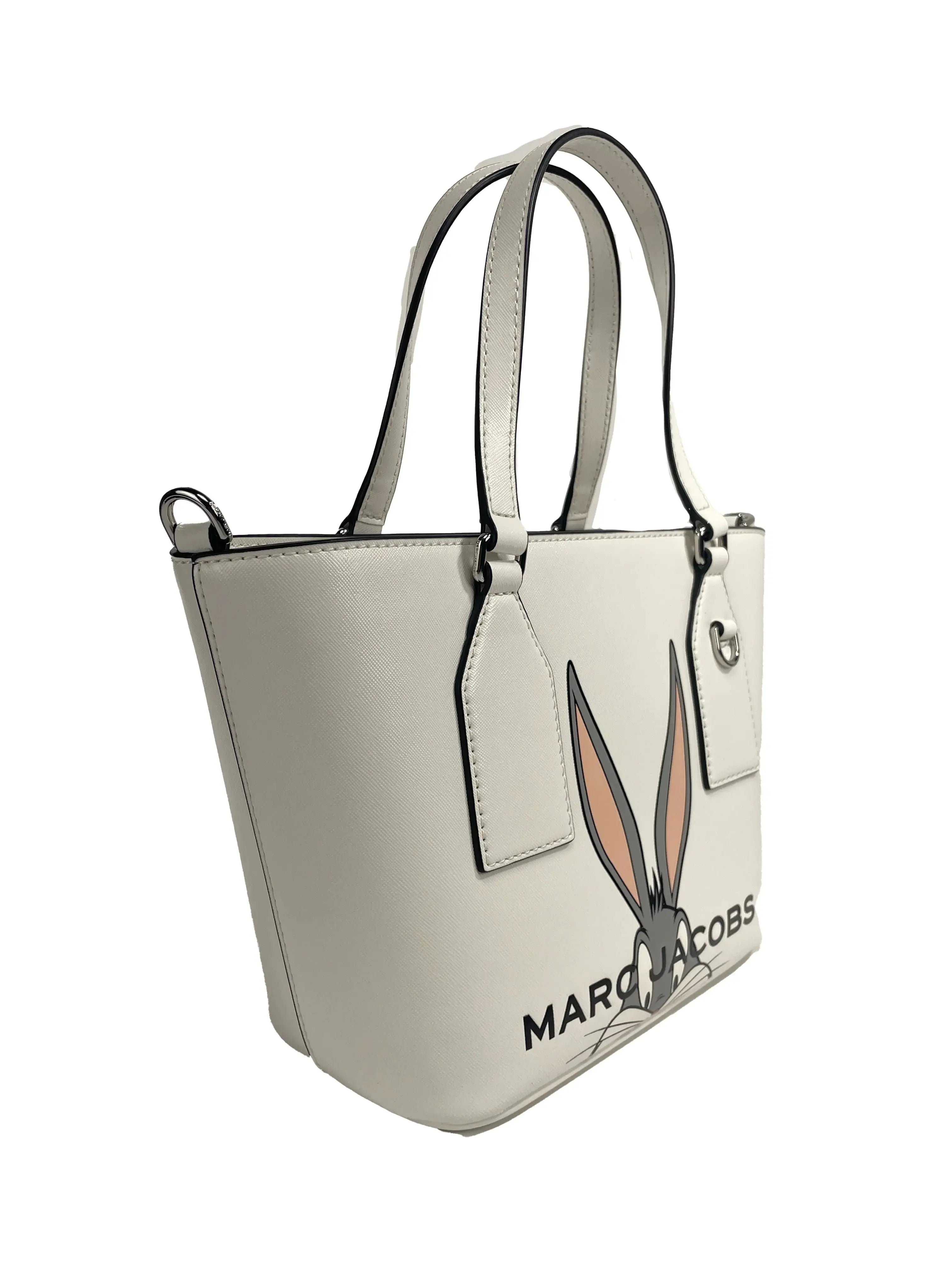 Marc Jacobs Bugs Bunny Dome Satchel, Looney Tunes leather crossbody bag with cartoon character design, stylish and playful accessory.