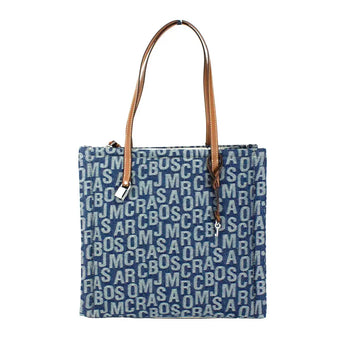 Marc Jacobs The Washed Monogram Denim Grind Canvas Tote Hypes Inventory