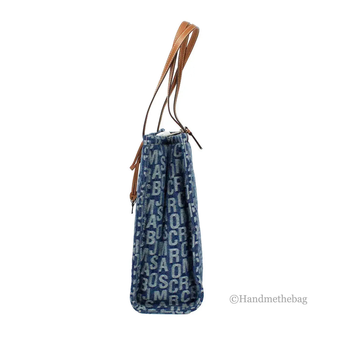 Marc Jacobs The Washed Monogram Denim Grind Canvas Tote Hypes Inventory