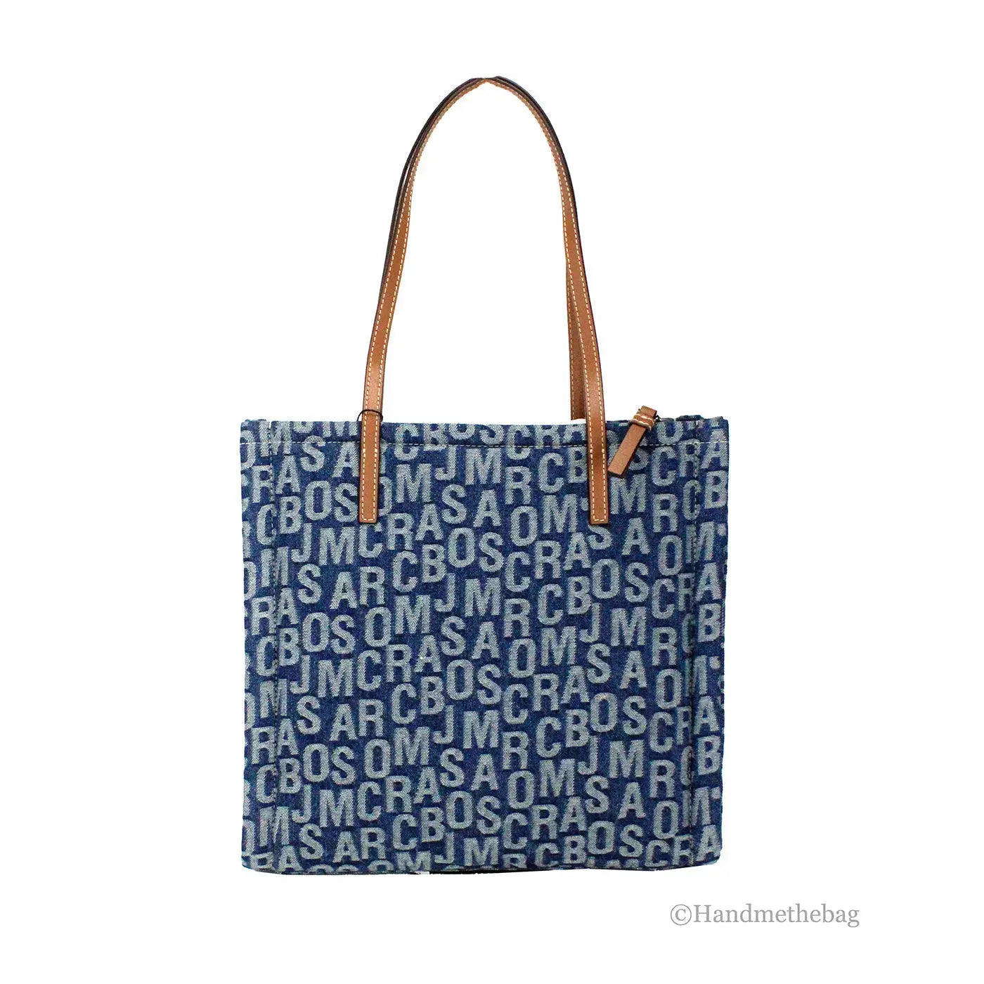 Marc Jacobs The Washed Monogram Denim Grind Canvas Tote Hypes Inventory
