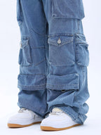 Wide-Leg Denim Pants | Y2K Streetwear Jeans for Men & Women – Trendy 2025 Collection