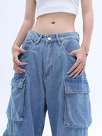 Wide-Leg Denim Pants | Y2K Streetwear Jeans for Men & Women – Trendy 2025 Collection