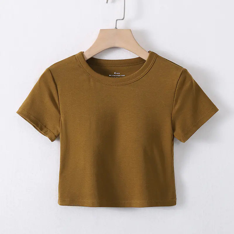 Summer Crop Top with Built-in Bra for Women