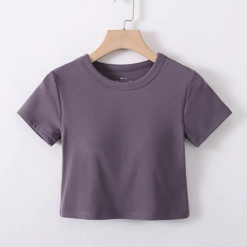 Summer Crop Top with Built-in Bra for Women