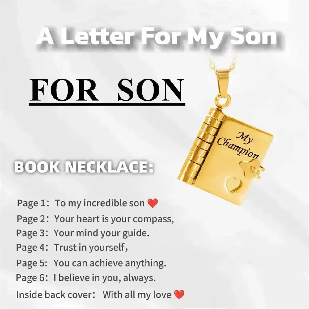Openable book locket necklace by Hypes Inventory, featuring a stylish design perfect for graduation gifts for daughters and loved ones.