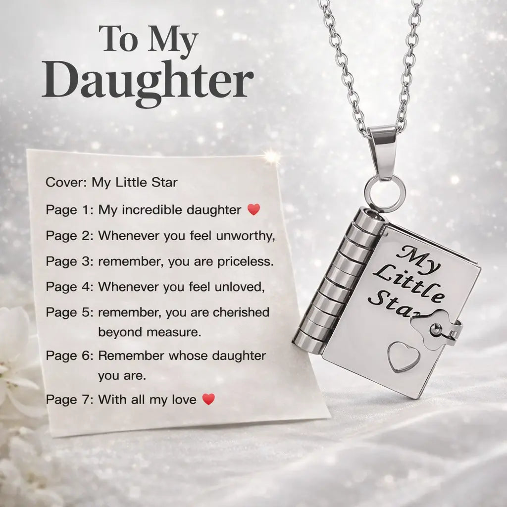 Openable Book Locket Necklace – Graduation Gift for Daughter, Son & Loved Ones Hypes Inventory