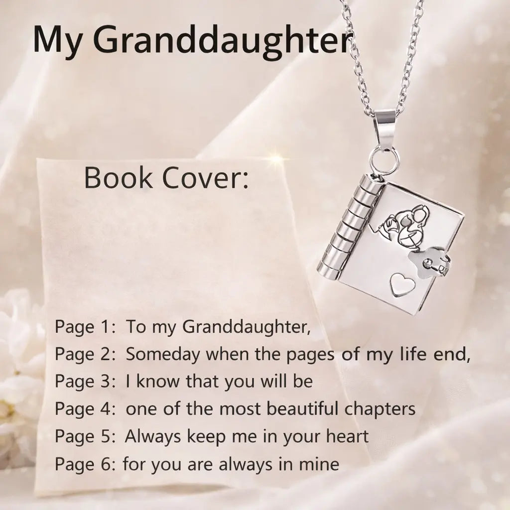 Openable Book Locket Necklace – Graduation Gift for Daughter, Son & Loved Ones Hypes Inventory