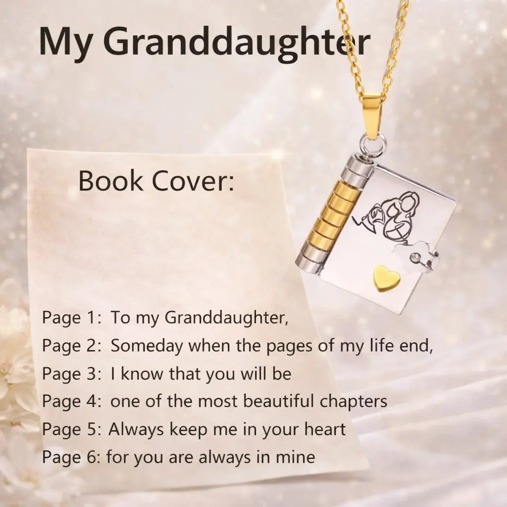 Openable Book Locket Necklace – Graduation Gift for Daughter, Son & Loved Ones Hypes Inventory