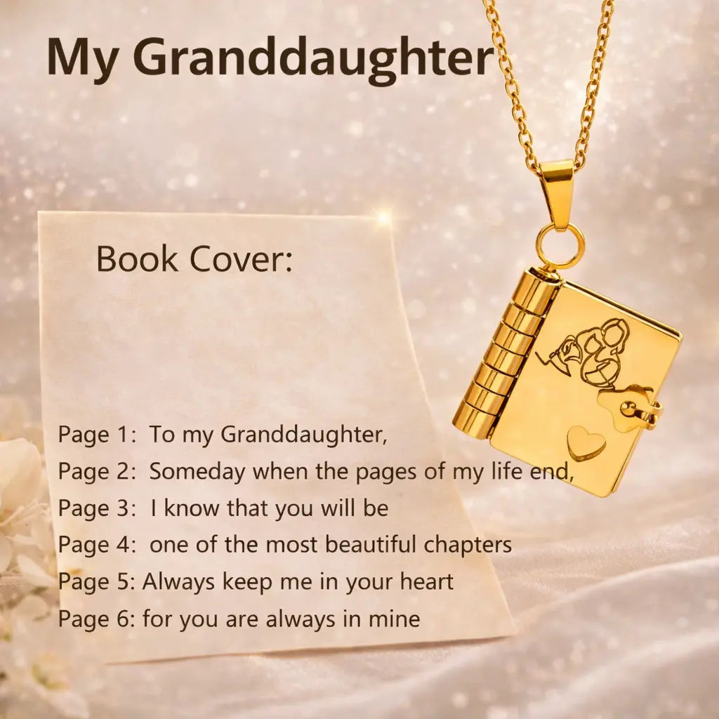 Openable Book Locket Necklace – Graduation Gift for Daughter, Son & Loved Ones Hypes Inventory