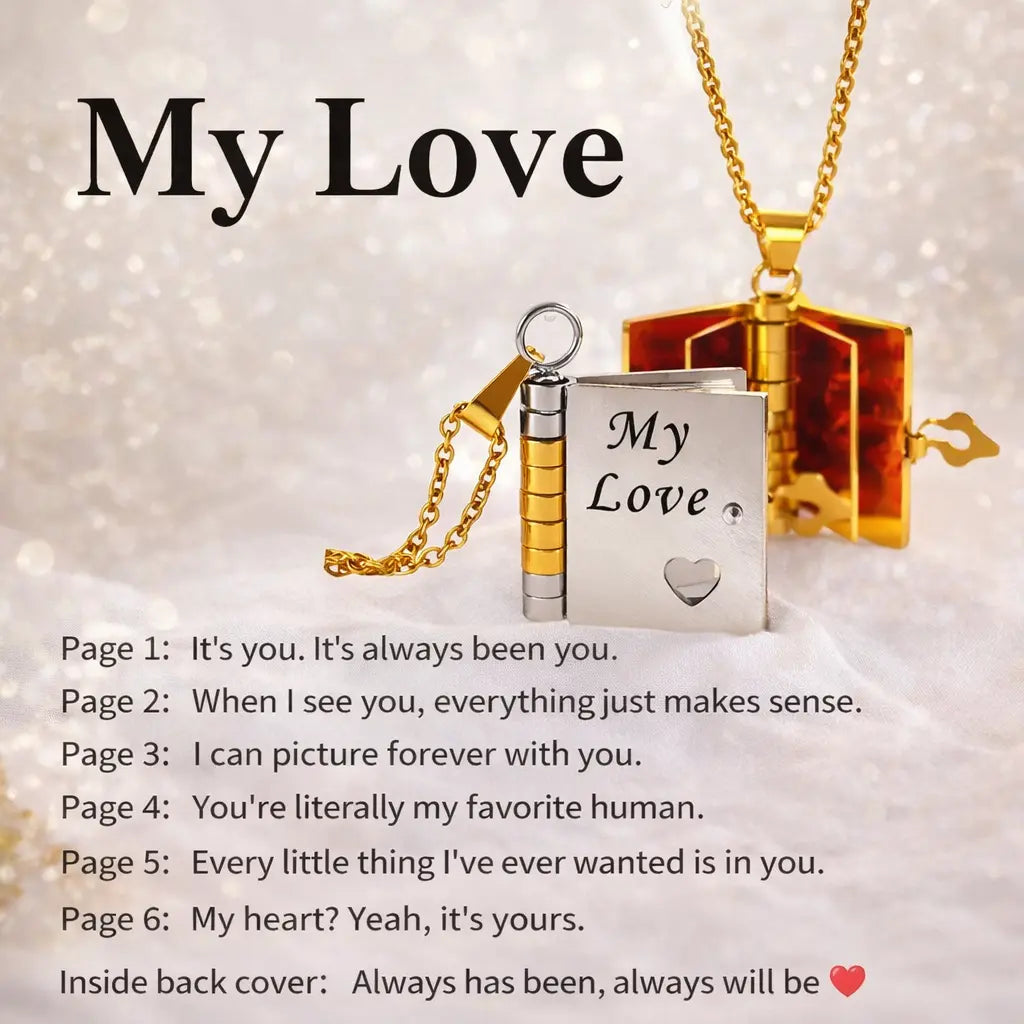 Openable Book Locket Necklace – Graduation Gift for Daughter, Son & Loved Ones Hypes Inventory
