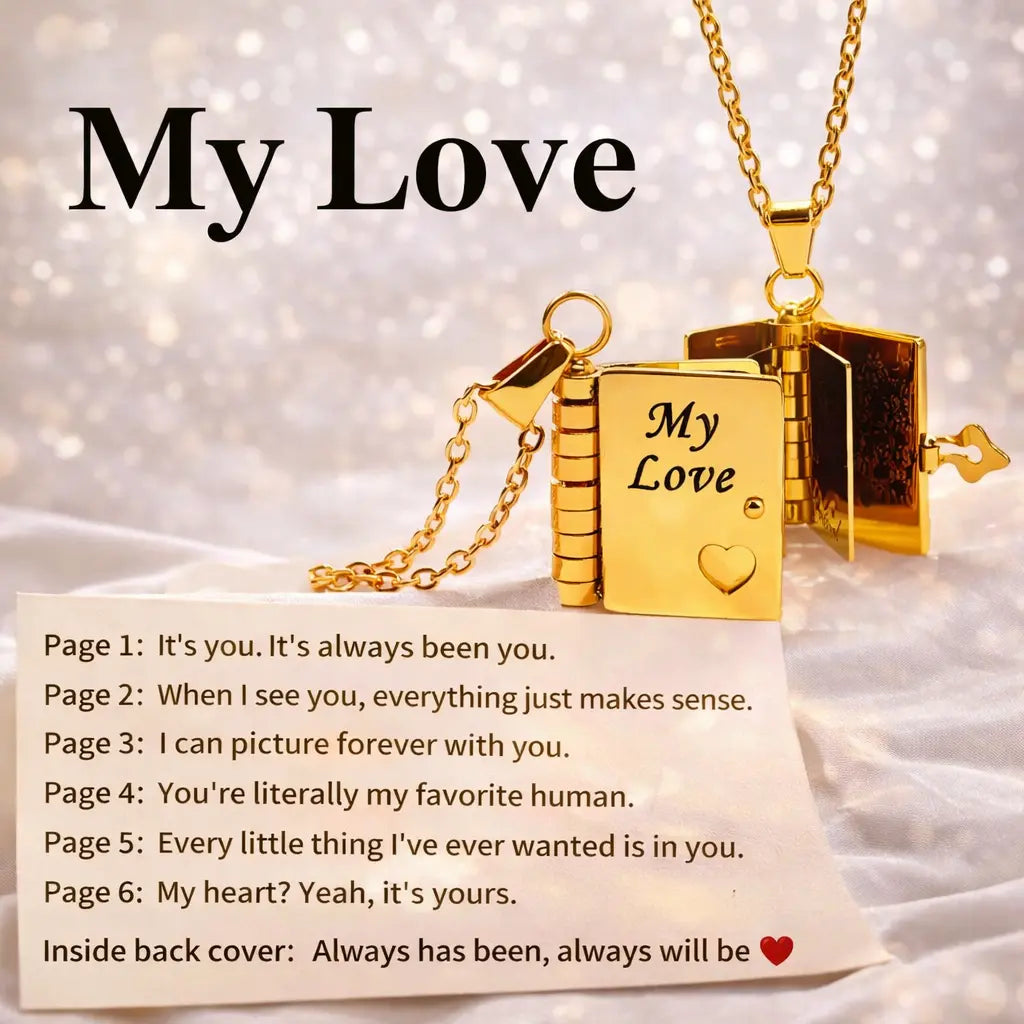 Openable Book Locket Necklace – Graduation Gift for Daughter, Son & Loved Ones Hypes Inventory