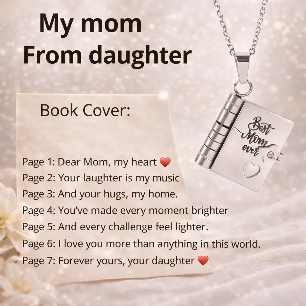 Openable Book Locket Necklace – Graduation Gift for Daughter, Son & Loved Ones Hypes Inventory