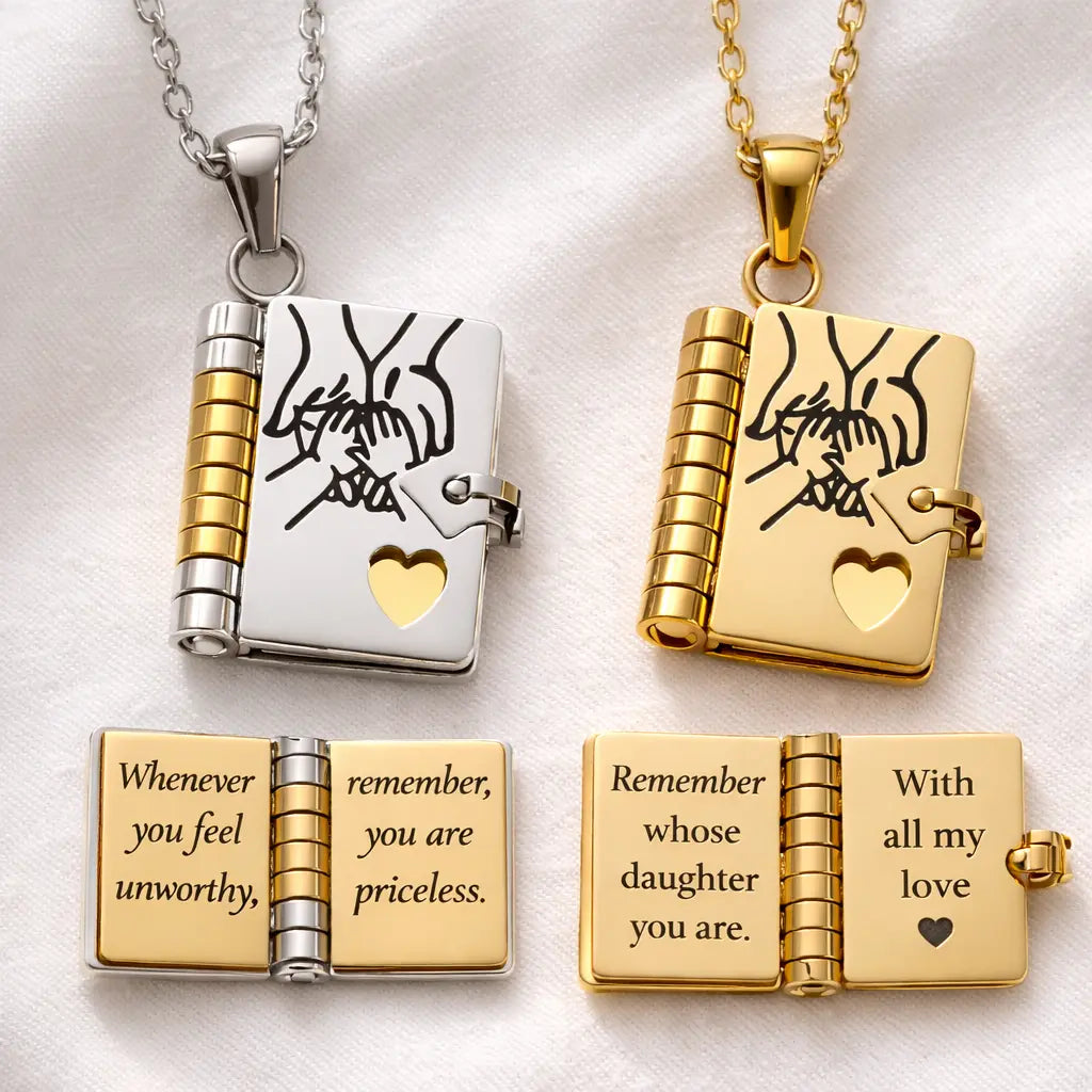 Openable Book Locket Necklace – Graduation Gift for Daughter, Son & Loved Ones Hypes Inventory