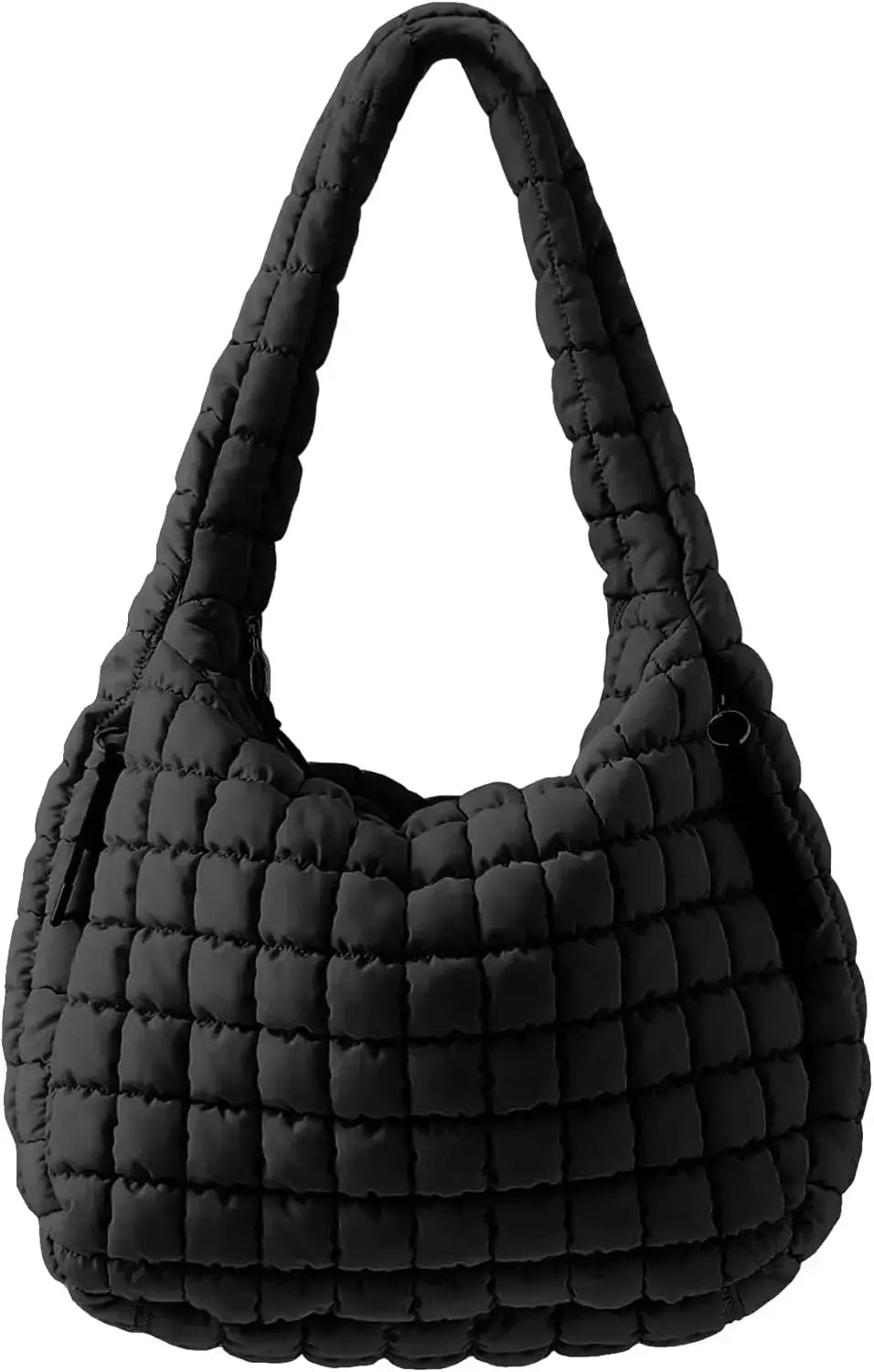 Hypes Inventory army green quilted puffer tote bag for women, versatile crossbody bag for gym, travel, work, or school.