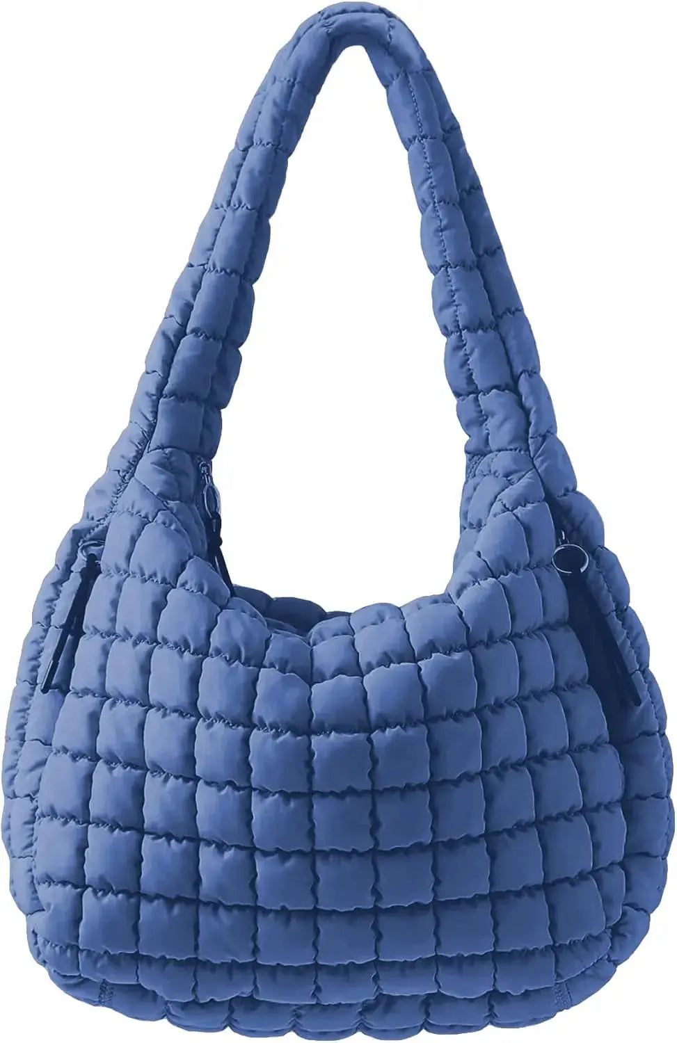 Army green quilted puffer tote bag for women, versatile crossbody bag for travel, gym, work, or school by Hypes Inventory.