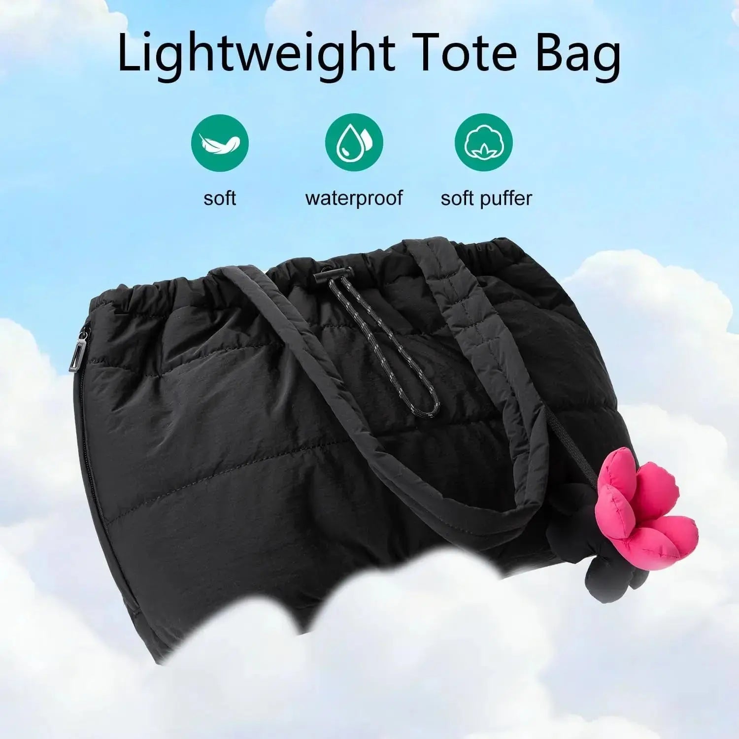 Quilted Puffer Tote Bag for Women – Lightweight Shoulder Handbag for Work, School & Travel