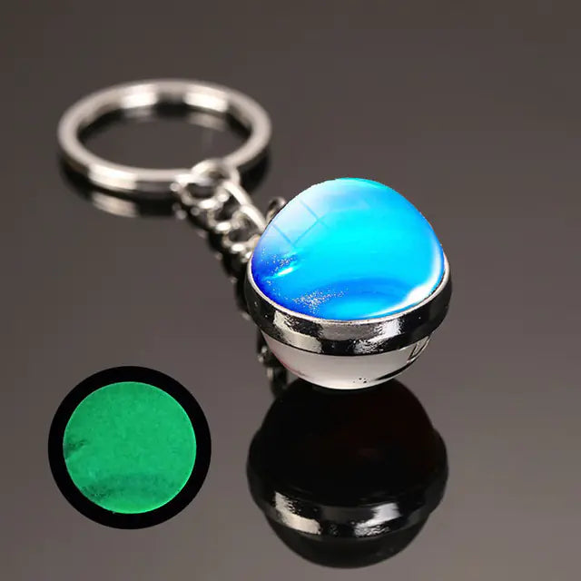 Glow In The Dark Planet Keychain - Solar System Design