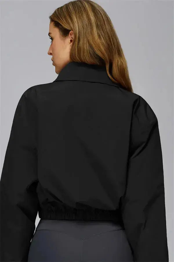 The Elle Form Crop Zip Jacket Fitglutes Activewear Gymwear Sportswear & Workout Clothes