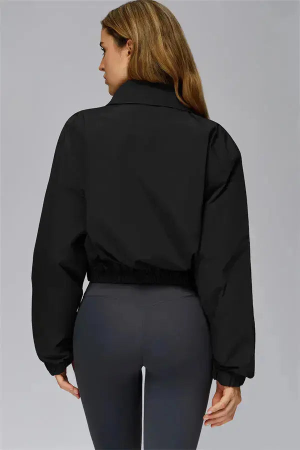 The Elle Form Crop Zip Jacket Fitglutes Activewear Gymwear Sportswear & Workout Clothes