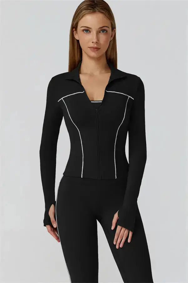 The Venus Zip Top Leggings 2-Piece Set Fitglutes Activewear Gymwear Sportswear & Workout Clothes
