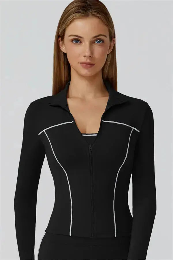 The Venus Zip Top Leggings 2-Piece Set Fitglutes Activewear Gymwear Sportswear & Workout Clothes