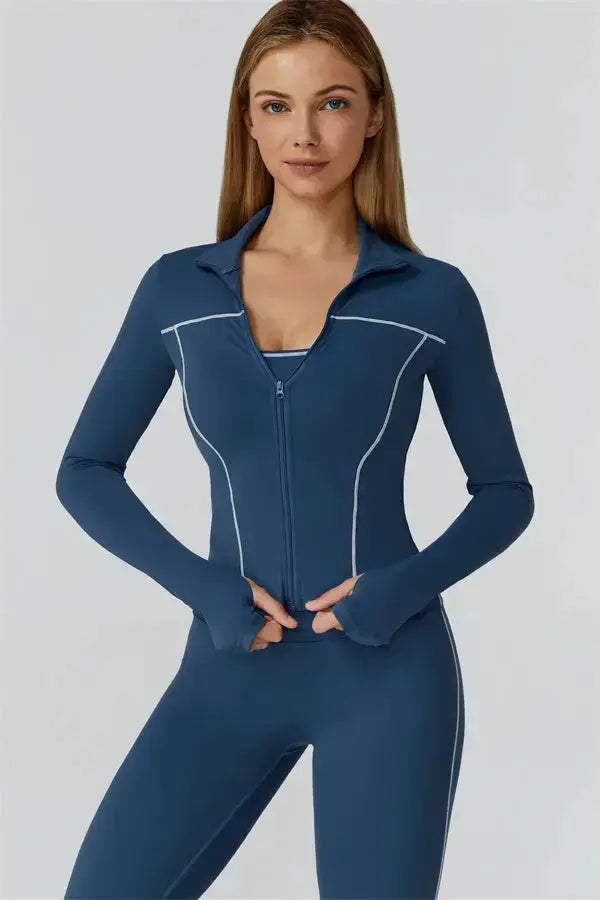 The Venus Zip Top Fitglutes Activewear Gymwear Sportswear & Workout Clothes