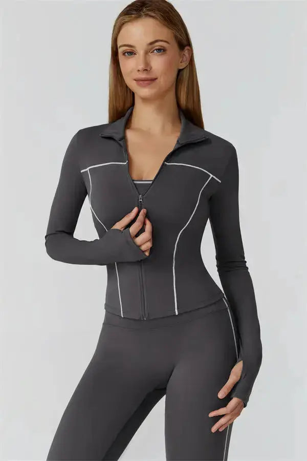 The Venus Zip Top Fitglutes Activewear Gymwear Sportswear & Workout Clothes