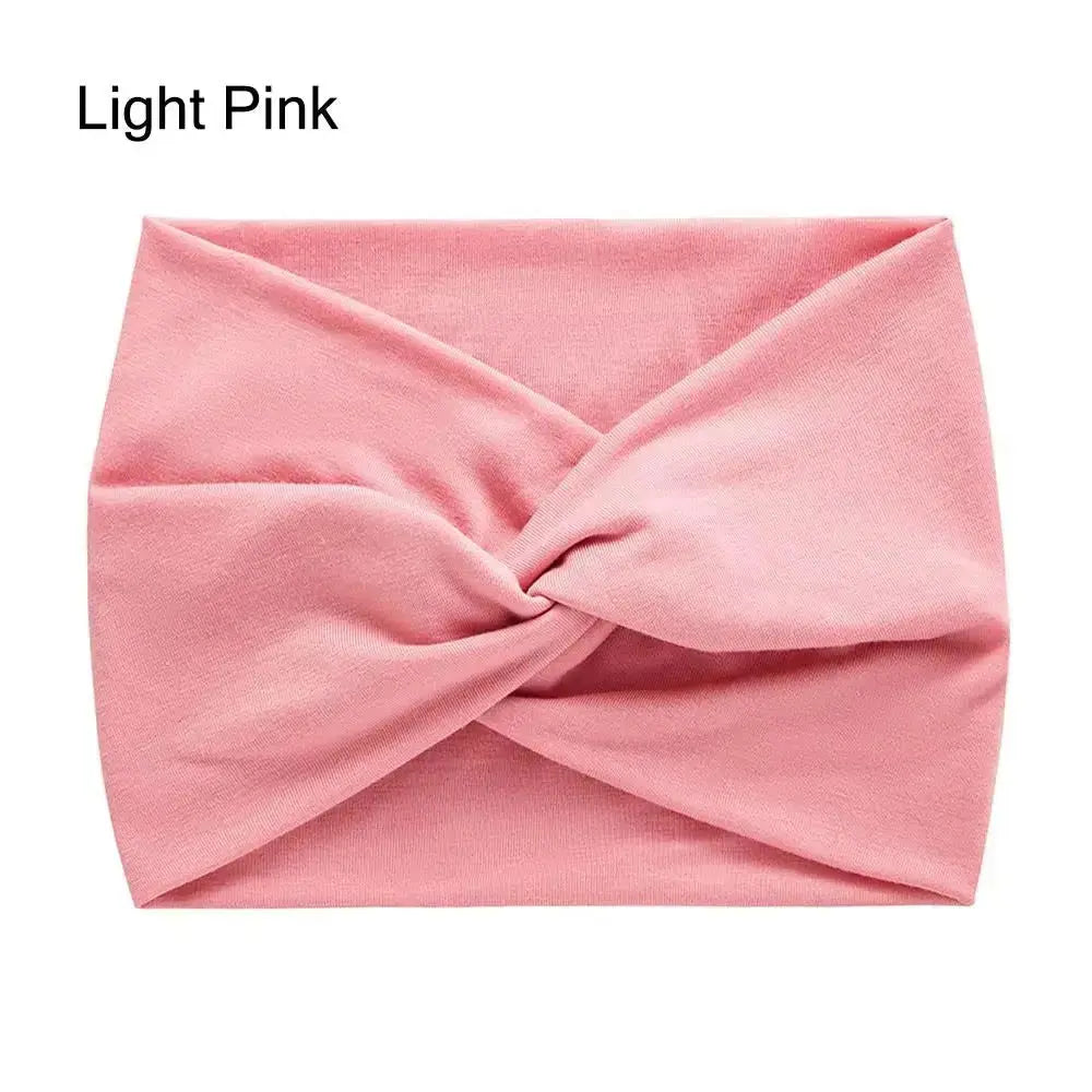 Wide stretchy turban headband for women, Hypes Inventory hair accessory, comfortable all-day hair wrap with stylish design.