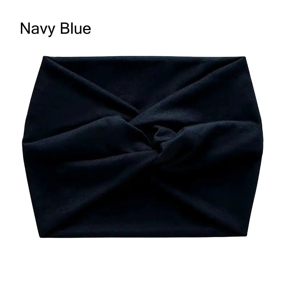 Hypes Inventory women's wide stretchy turban headband with hair wrap, designed for all-day comfort and stylish hair accessory.